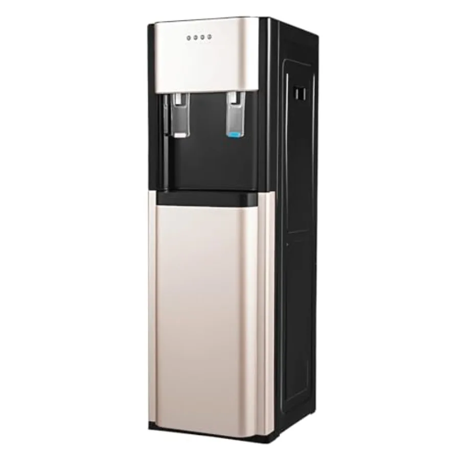 Onderlader waterkoeler waterdispenser met roestvrijstalen constructie en 3 temperatuurinstellingen - warm koud en kamer Te