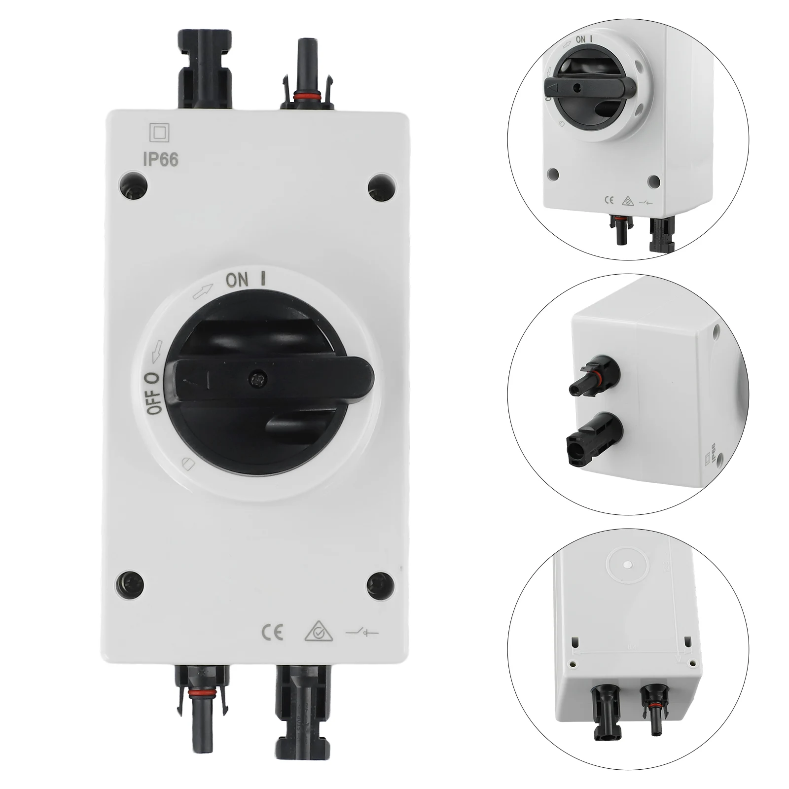 Interruptor aislador de CC de 250x100x110 Mm, interruptor resistente a humo, Material ignífugo, componentes resistentes a los rayos UV para uso comercial