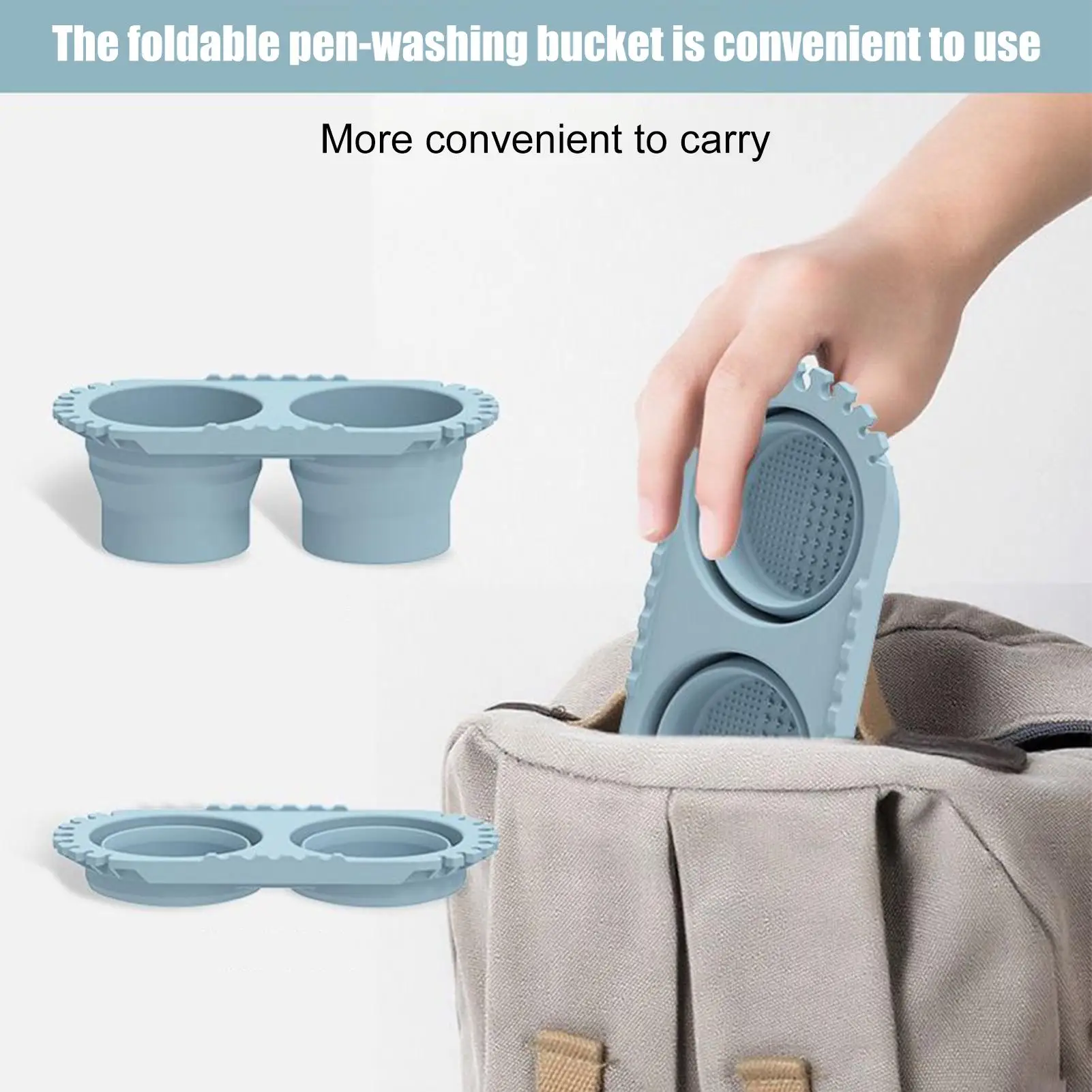 

Складной силиконовый стакан-ведро для очистки кистей от масляной краски, для художников, для мытья акварельных и гуашевых кистей