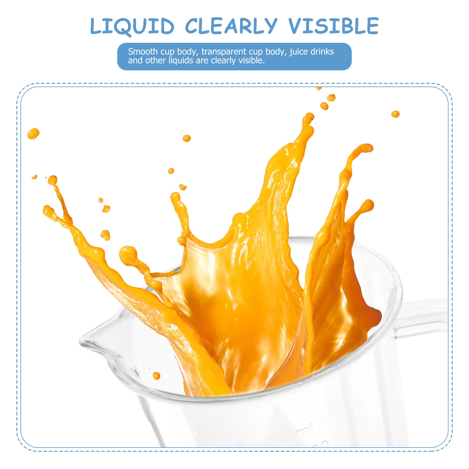 

1Pcs Measuring Jug Plastic Graduated Baking Kitchen Cup Transparent Handle Milk Tea Coffee Beverage Baking Measuring Cup