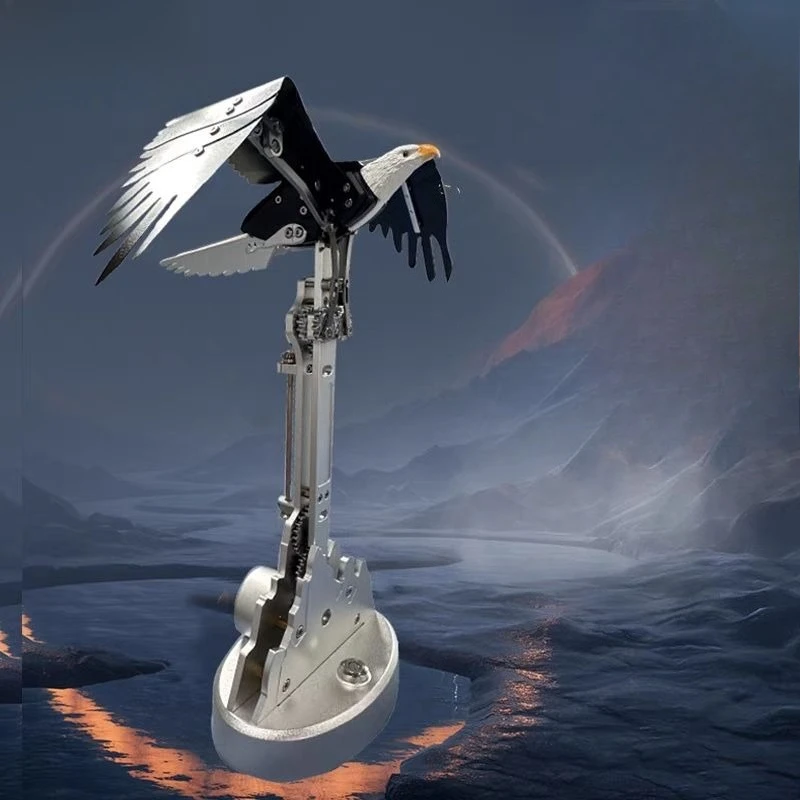 Power Mechanical Structure Metal Assembly Simulation Eagle Alloy Model Ornament Movable