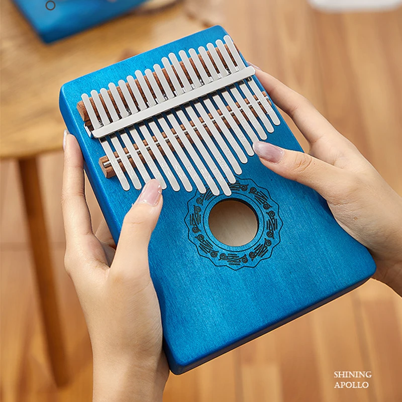Hluru Kalimba de 17/21 Teclas, Piano de Dedo, Instrumento Musical para Principiantes y Amantes de la Música ﻿