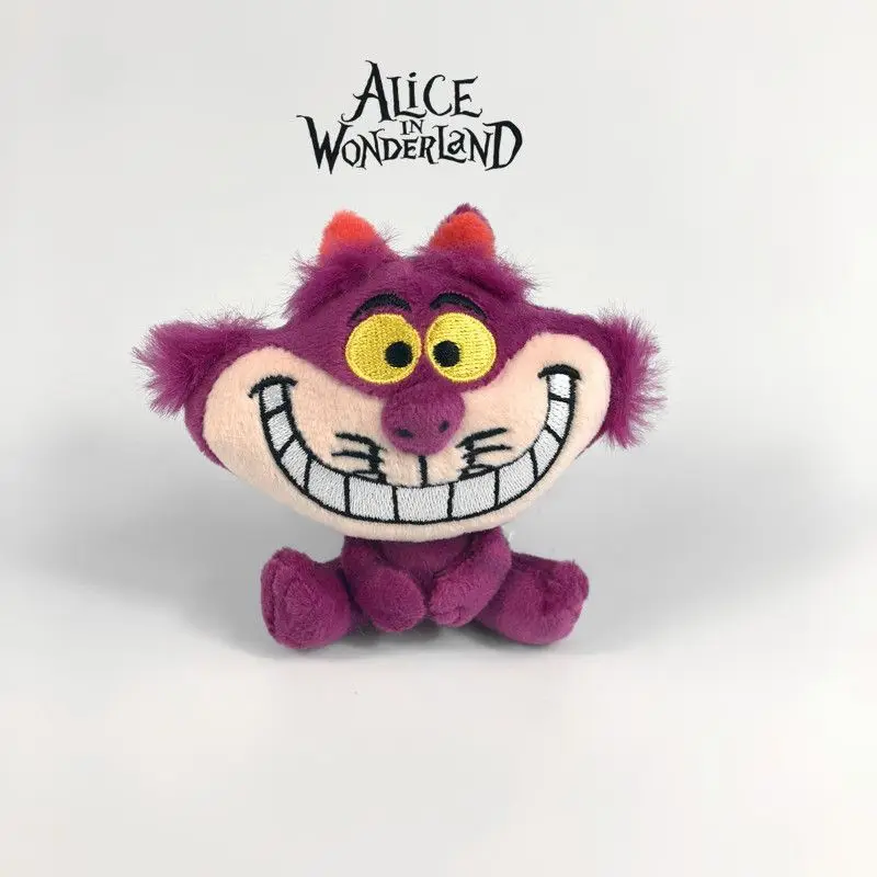 Disney Anime Alicia en el país de las Maravillas Kawaii Cheshire Cat Toy mochila colgante decoración llavero lindo figura de acción juguetes para