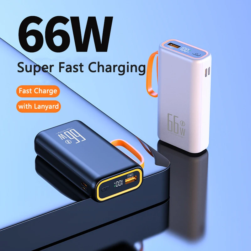 

Power Bank 20000mAh with 66W PD Fast Charging Powerbank Portable External Battey Charger for iPhone 15 14 Huawei Xiaomi Samsung