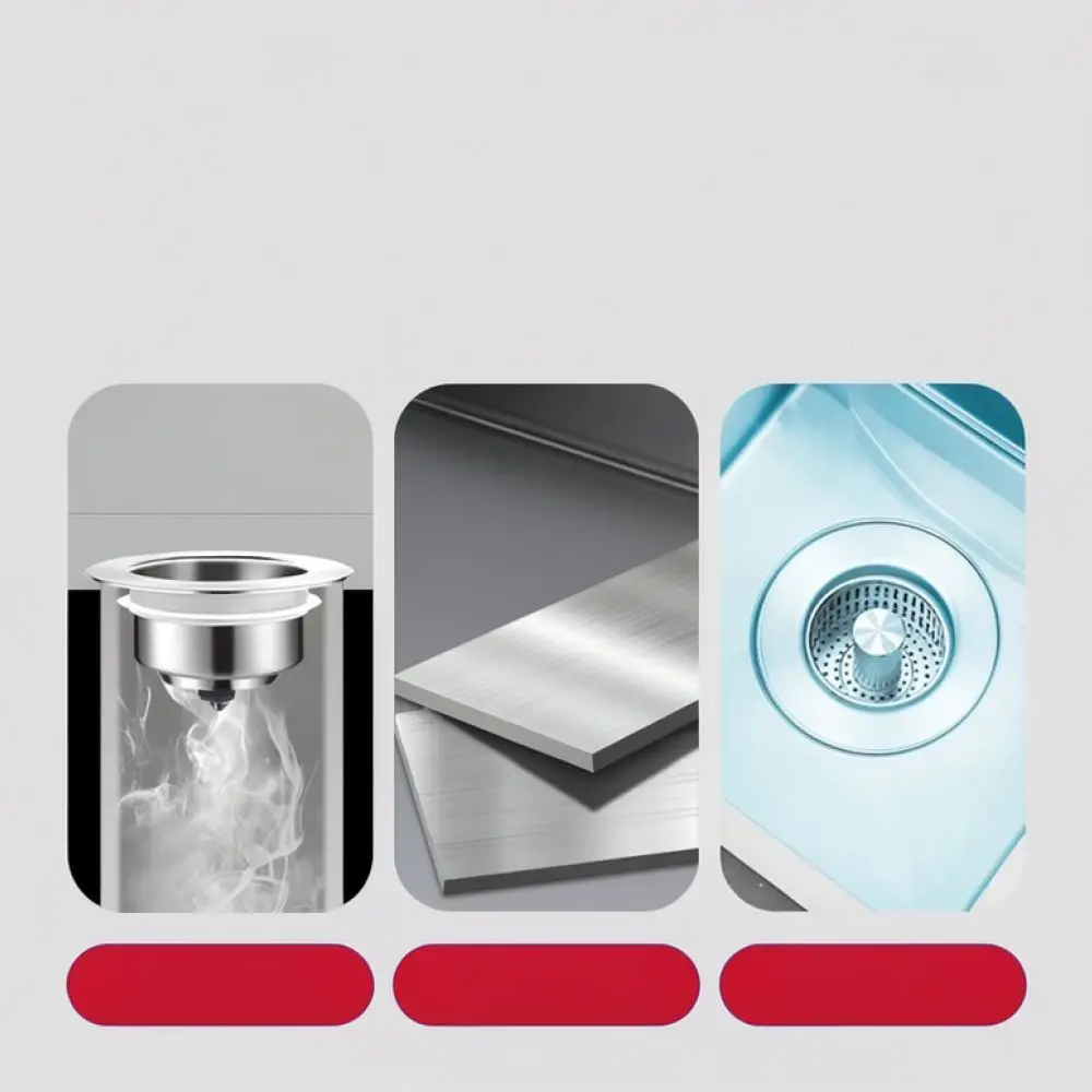 Stainless Steel Kitchen Sink Drainer Filter Press Bounce Core Plug Anti Clogging Basin Sewer Pipe Installation Part