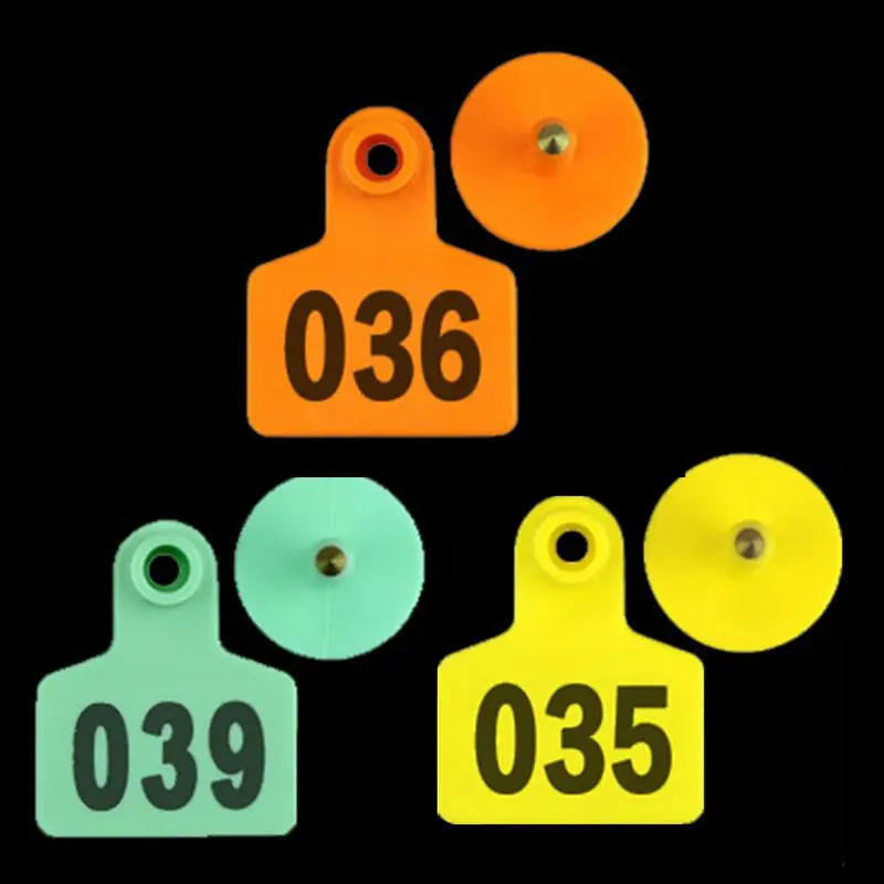 Livestock Ear Tags with Numbers Farm Animal Identification Set for Sheeps Cows