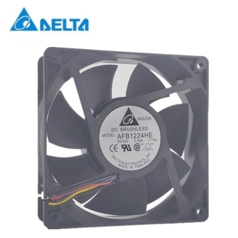 Untuk Delta AFB1224HE DC 24V 0,36A 12038 12Cm Kipas Pendingin Kipas Pendingin Inverter Volume Udara Besar