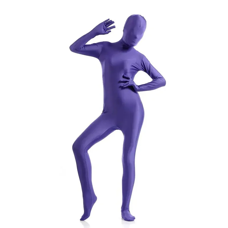 أزياء Zentai عالية الجودة لكامل الجسم ملابس تنكرية بدلة جلدية أزياء الهالوين للبالغين للجنسين