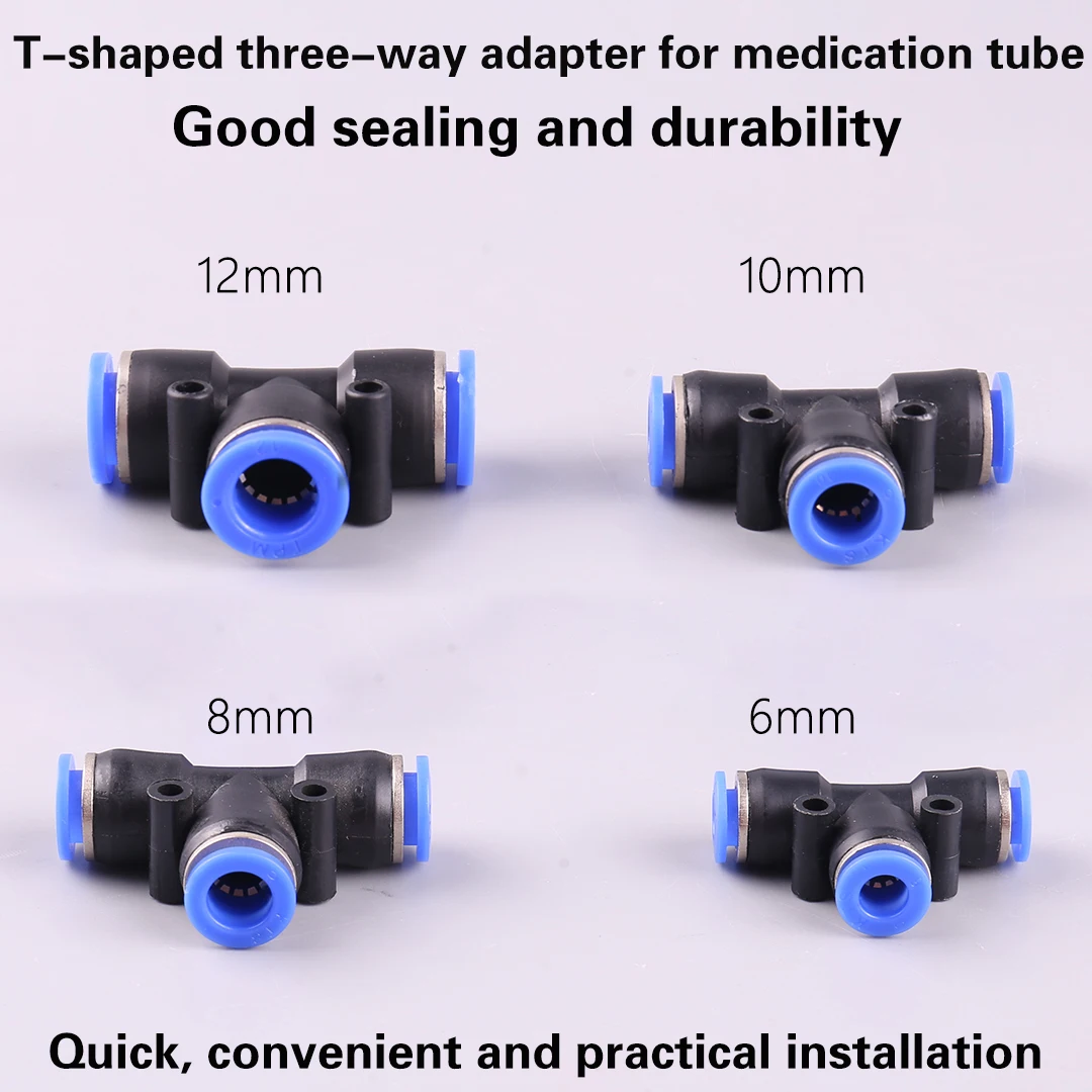 CZ 6 8 10 12mm Tee Quick Installation Of Transfer Joints For Agricultural Plant Protection UAV T-type Tube Three-way Connection