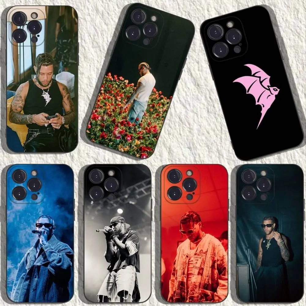 

Jhayco Puerto Rico Phone Case For iPhone 16,15,14,13,12,11 Plus,Pro Max,XS,X,XR,SE,Mini,8,7,Soft Silicone Black Cover