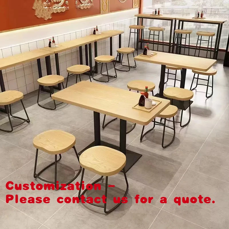 

custom.HUALIN Modern Style Restaurant Hotel Cafe Fast Food Restaurant Solid Wood Dining Table and Chairs Sofa Card Combinat