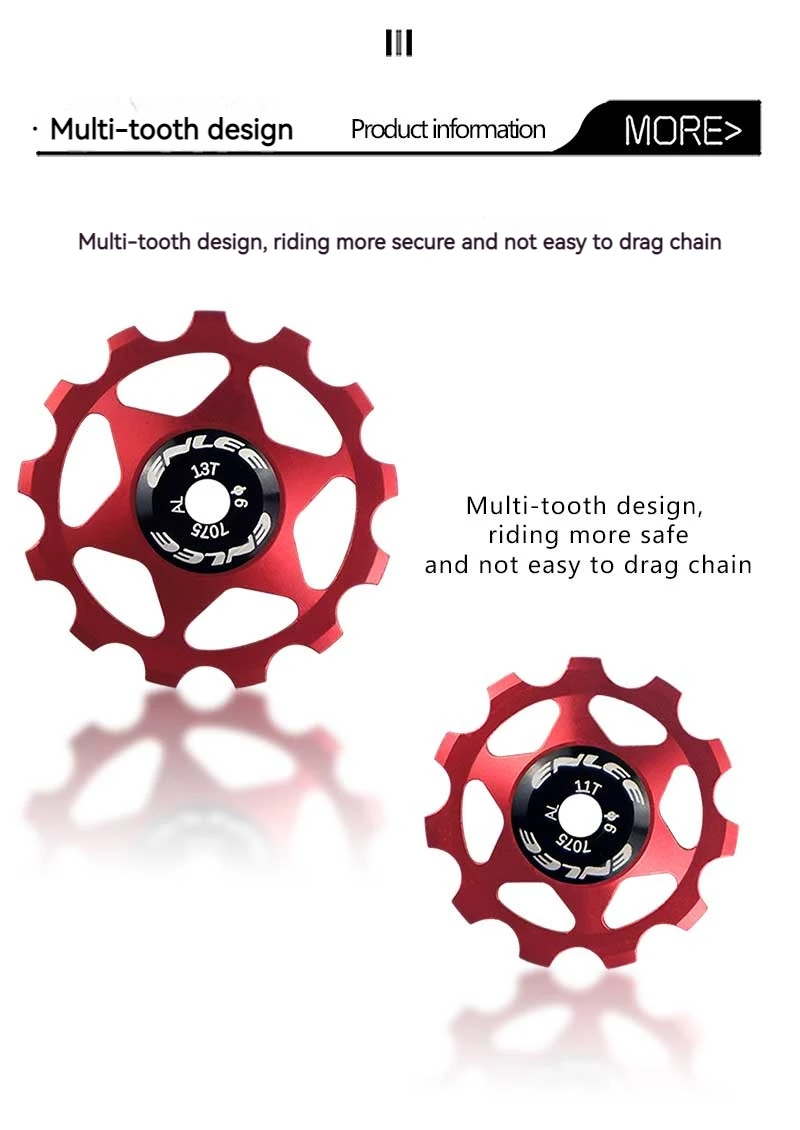 ENLEE Fahrrad Schaltwerk Riemenscheiben Mountainbike Und Rennrad Schaltwerk Riemenscheiben 11T 13T Stahl Lager Schaltwerk Teile – Detail 4