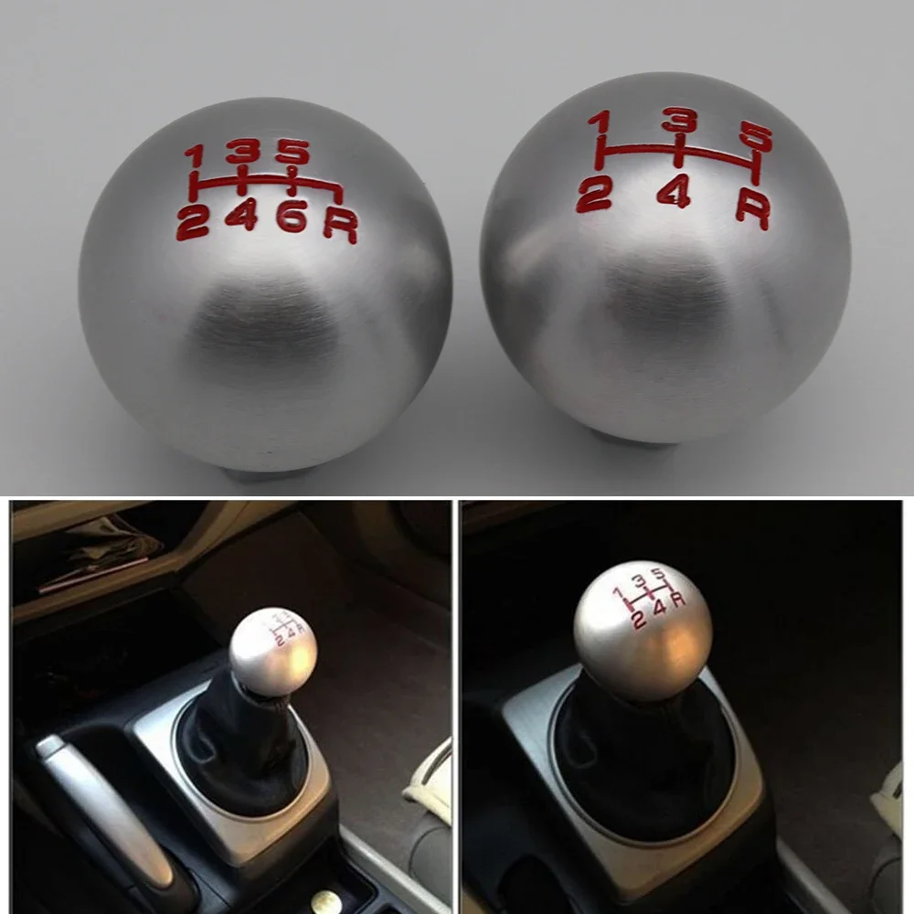 Aluminum 5/6 Speed Ball Shape Shift Gear Knob M10*1.5 For Honda Fit Civic City FD2 FN2 EP3 TYPE R DC2 DC5 AP1 AP2 S2000 F20C