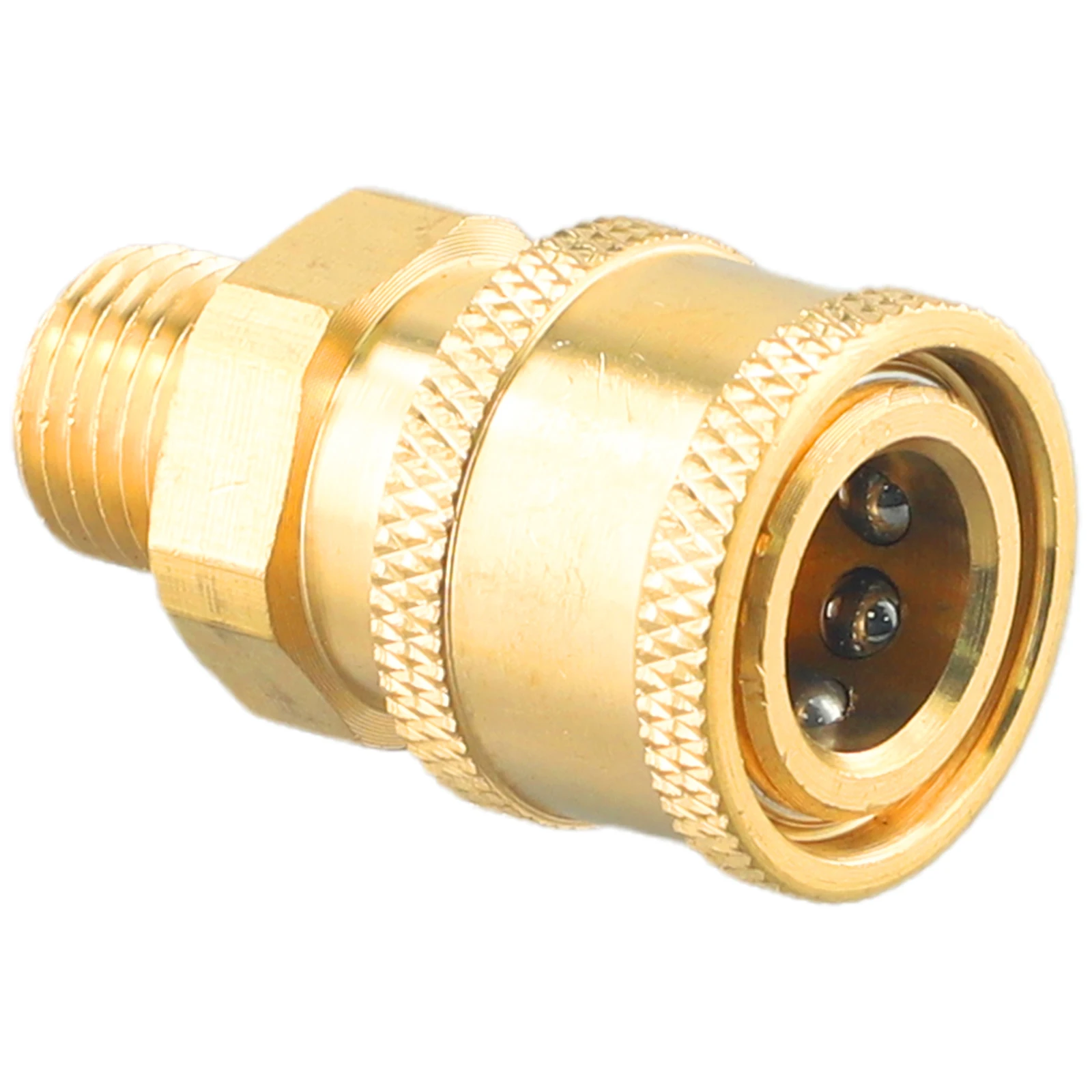

Brass M22 to 14 Male Quick Connect Coupler for Pressure Washers Reliable and Sturdy Design for 5000 PSI Pressure