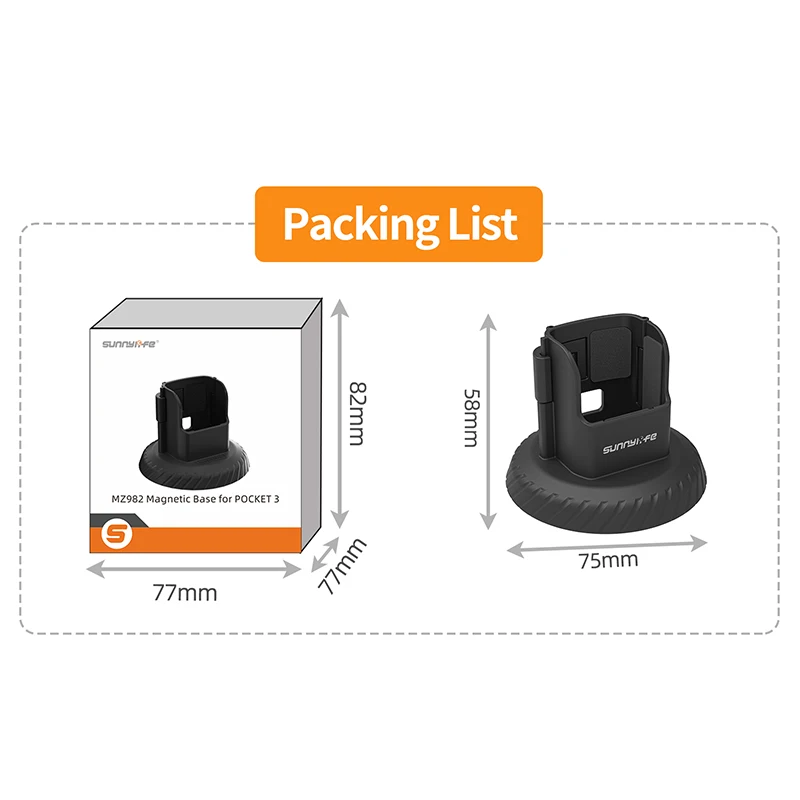 Sunnylife Magnetic Mount for DJI OSMO Pocket 4 3 Clip Holder Mount Action for DJI Pocket 3 4 Cycling/Vlog Camera Accessories