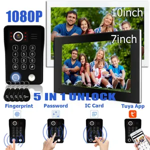 Digitaldruck 5in1 Entsperren Sie WI FI Boyfielder System Video System Porter Tuya Intelligent 1080p Monitor Touch Security Protect Protect Protect Protect Protect Protection 6 Hauptverkaufsvodeo Porter - №1
