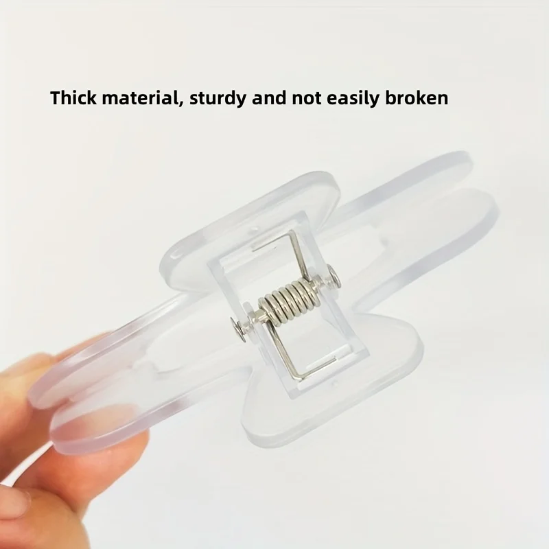 قطعة واحدة من مشبك الورق البلاستيكي الشفاف، مشبك مكتب متين، حامل صفحة الكتاب القوي، ورق دفتر الملاحظات، اللوازم المكتبية، منظم المكتب #4