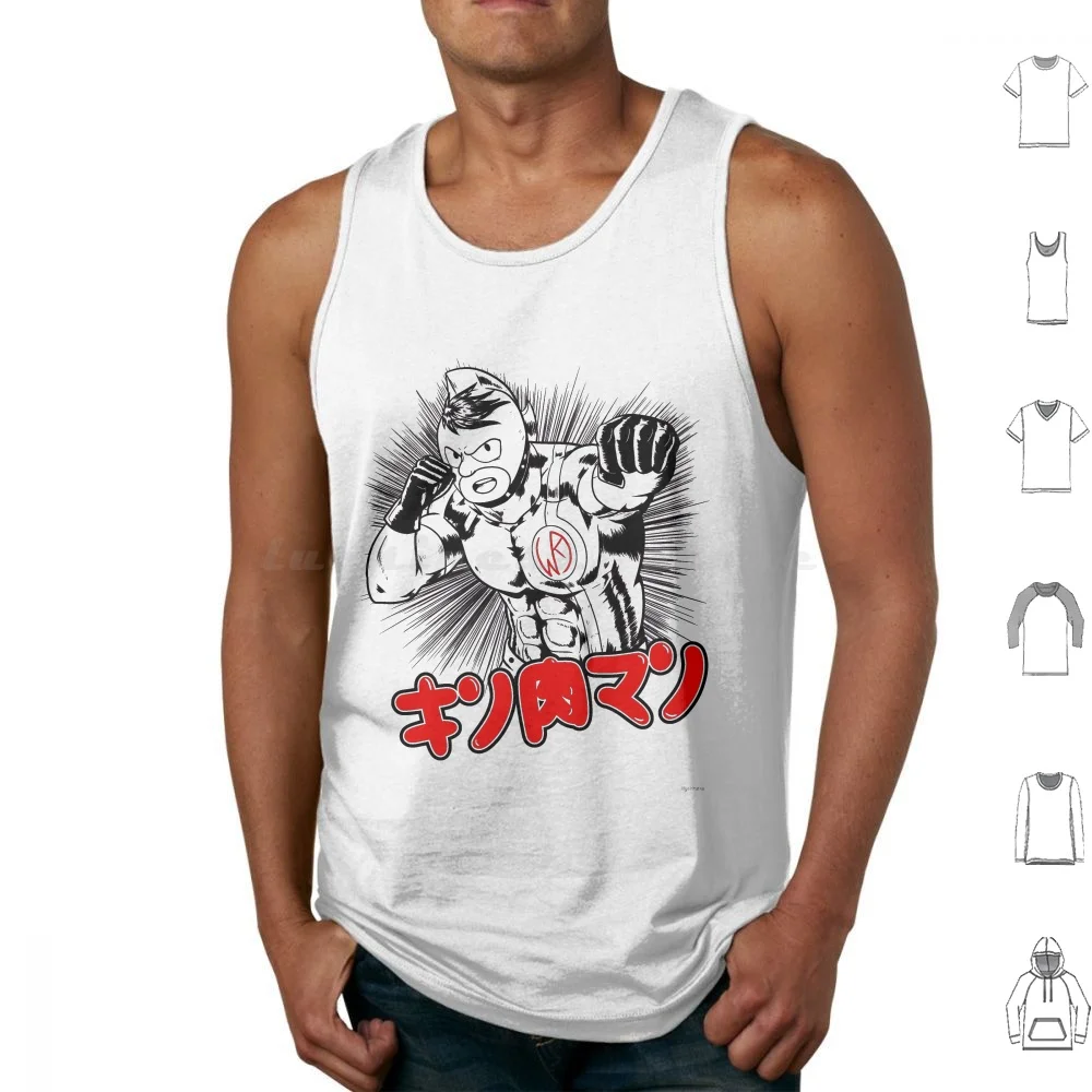 The Ultimate Chojin Tank Tops Print Cotton Ultimate Muscle Kinnikuman Mantaro Kinniku Mantaro Kinniku Ultimate