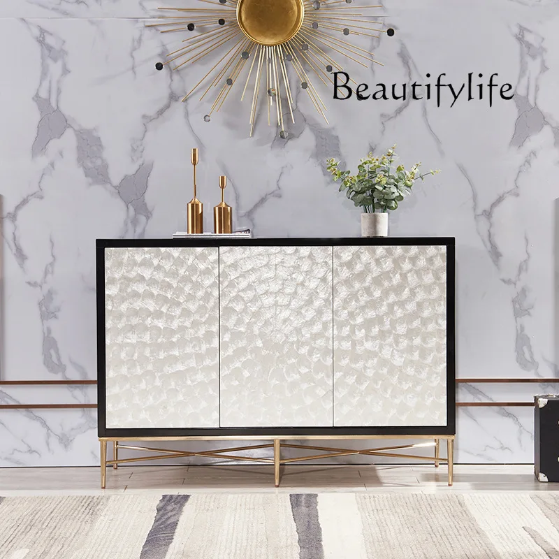 

American-style home shoe cabinet, side cabinet, home entrance door, entrance cabinet, light luxury Nordic shell fantasy cabinet