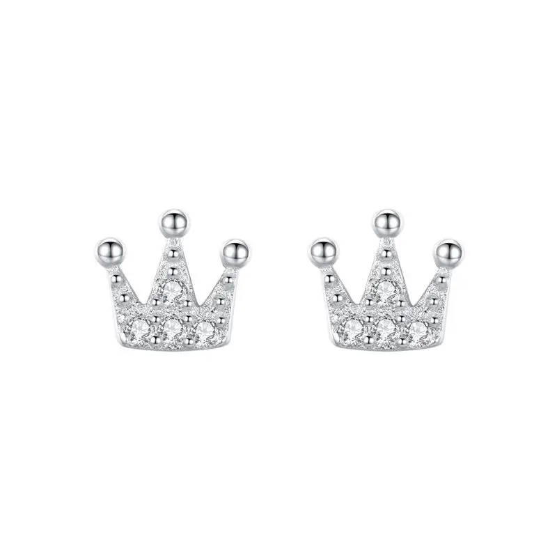 

Серебряная Корона-гвоздик Brincos Prata 925, аксессуары, женские ювелирные серьги, оптовая продажа, милый циркон из стерлингового серебра