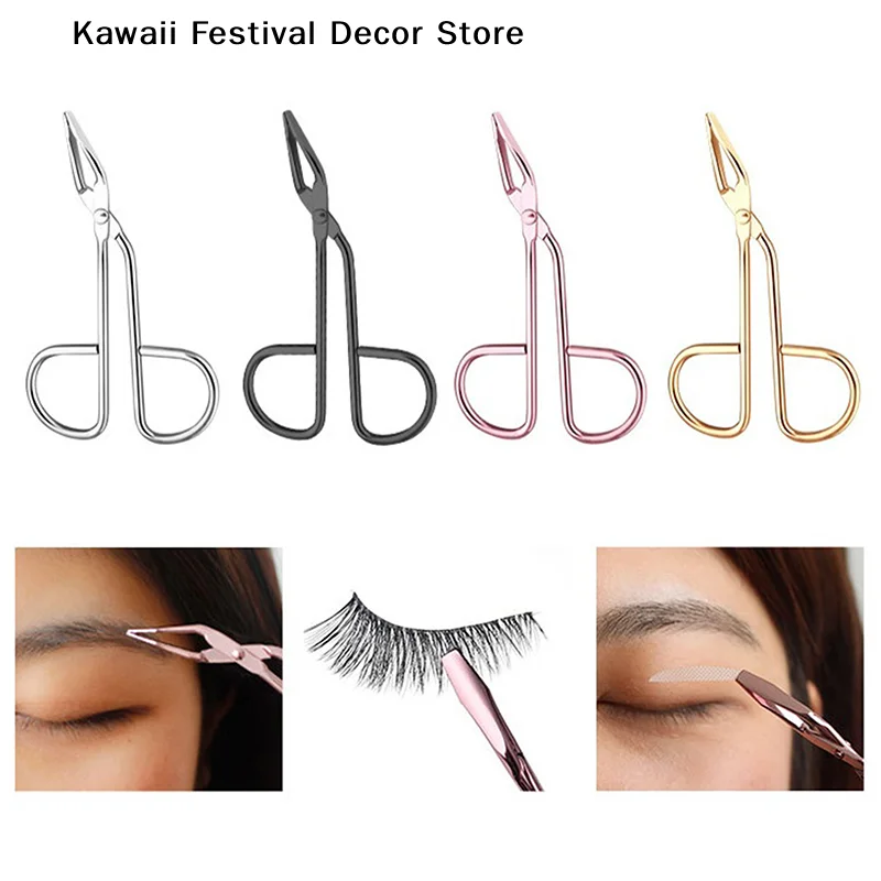 New Stainless Steel Eyebrow Clip Elbow Trimming Eyebrow Clip Small Tweezers Nose Hair Clip Lip Hair Plucking Tool