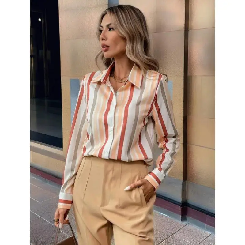 فضفاض طويل Sve مخطط irt J 2309 Sle ملابس نسائية غير رسمية للصيف نسيج بوليستر مريح على شكل حرف a Sve