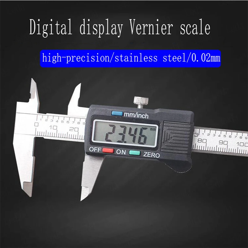 

1pcs Digital Caliper High-Carbon Steel 0-100mm Electronic Vernier Caliper Slider Caliper