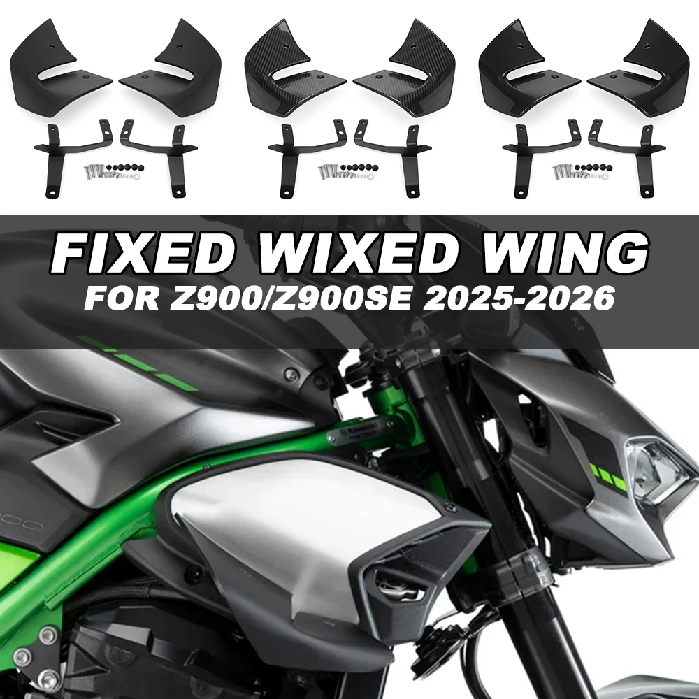 

For KAWASAKI Z900 SE 2025 2026 Motorcycle Downforce Winglet Aerodynamic Wing Front Spoiler Kit New Accessories Side Spoiler