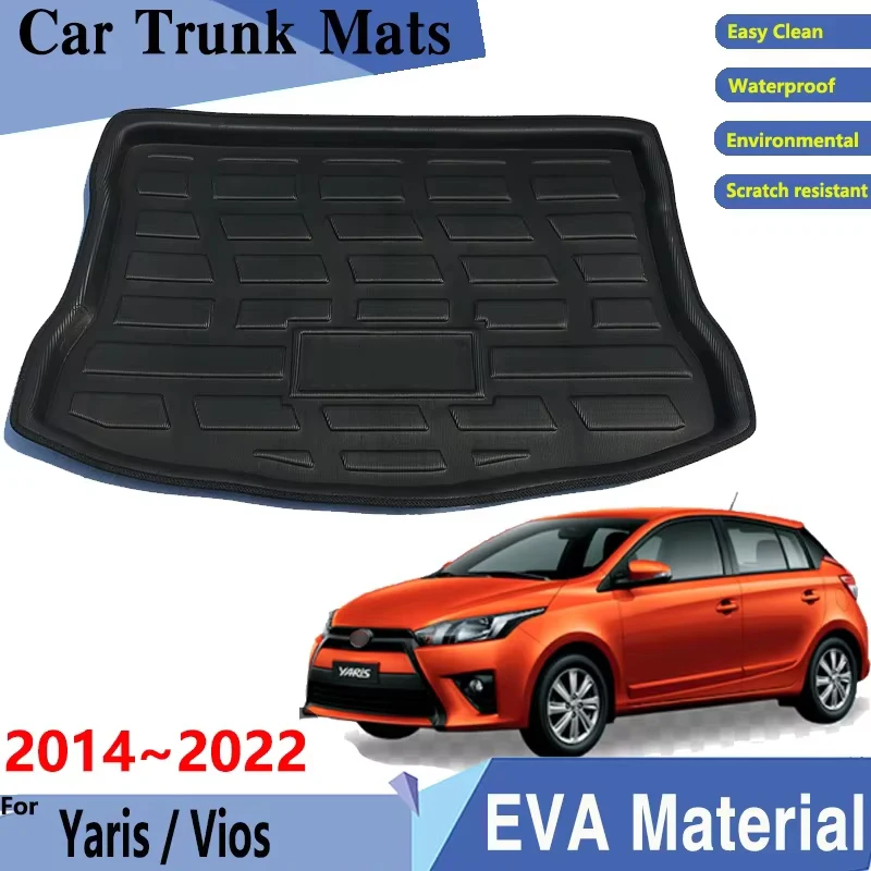 

Car Trunk Mats For Toyota Yaris Vios Hatchback XP150 2014~2022 Anti-Slip Car Trunk Mat Trunk Rear Easy Clean Pads Accessories