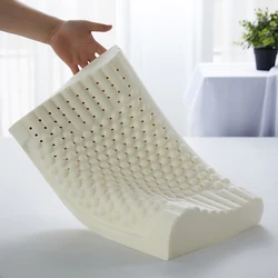 침대용 라텍스 베개, 목 통증 보호, 척추 수면 쿠션, 정형 외과 자궁 경부, 태국 천연 베개, 60x40 cm, 50x30cm