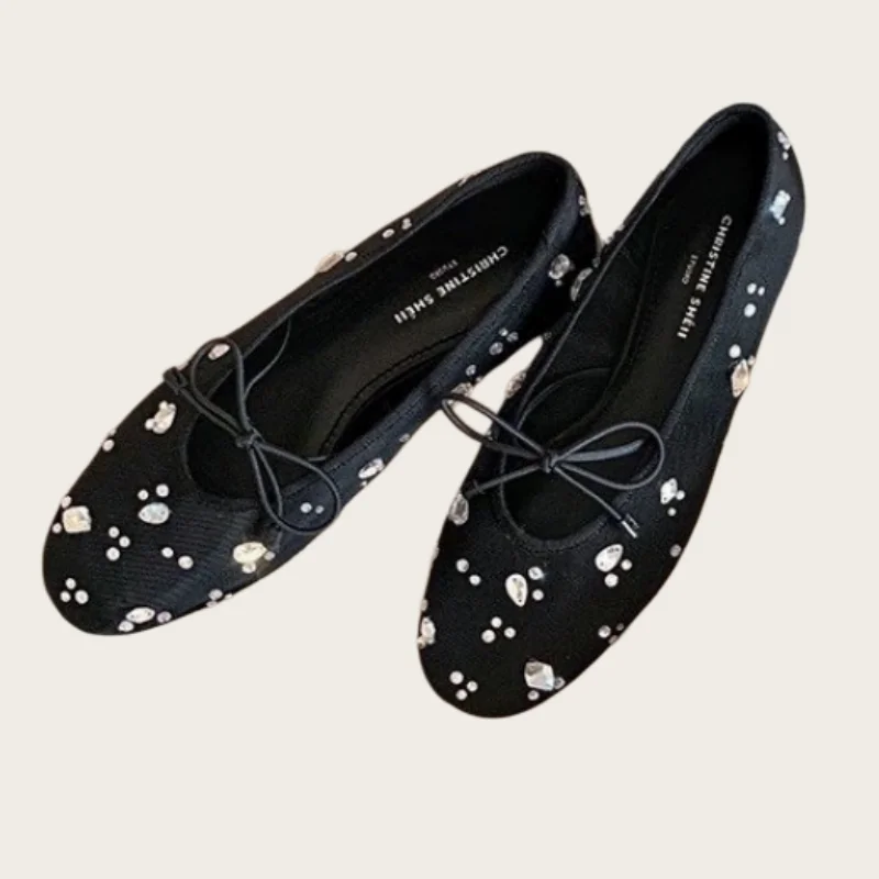 Sommerlicher Verkaufsschlager: Atmungsaktive Mesh-Ballerinas mit Schleife und Diamanten, Modischer Neuer Stil, Elegante, Sexy und Bequeme Ballettschuhe – Detail 8