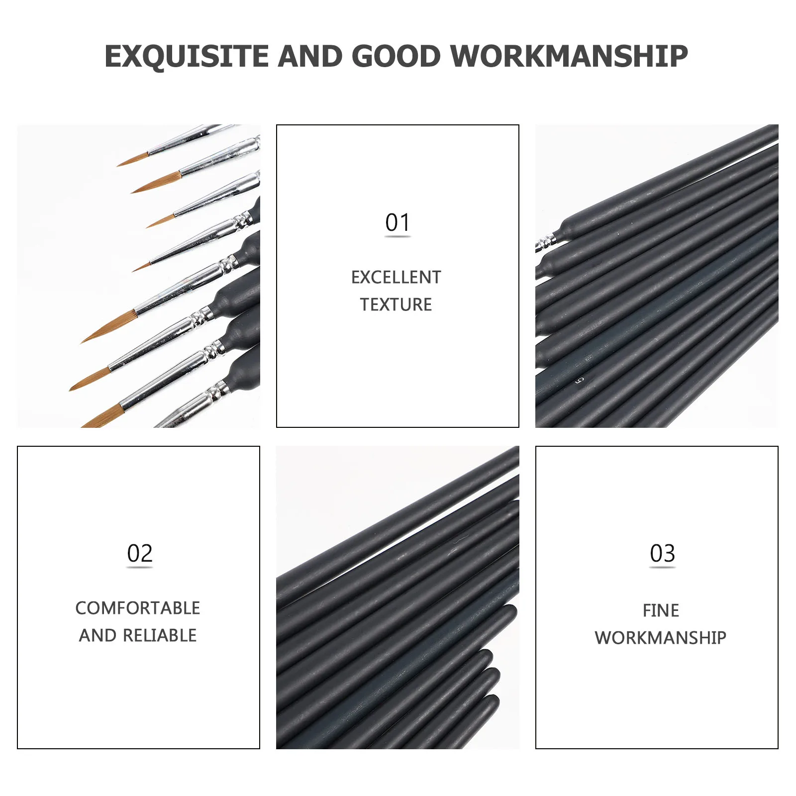 

10 Pcs Hook Line Pen Set Drawing Pens Liner Fine Tip Paint Brush Nail Art DIY Tool Supplies Brushes