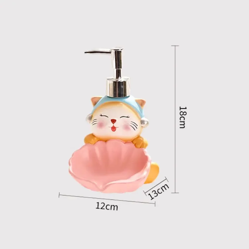 

Пресс для жидкости Бутылка для мыла с милым котом Бутылка для лосьона Два в одном Сливная керамическая мыльница Коробка для туалетного мыла Ручная стирка