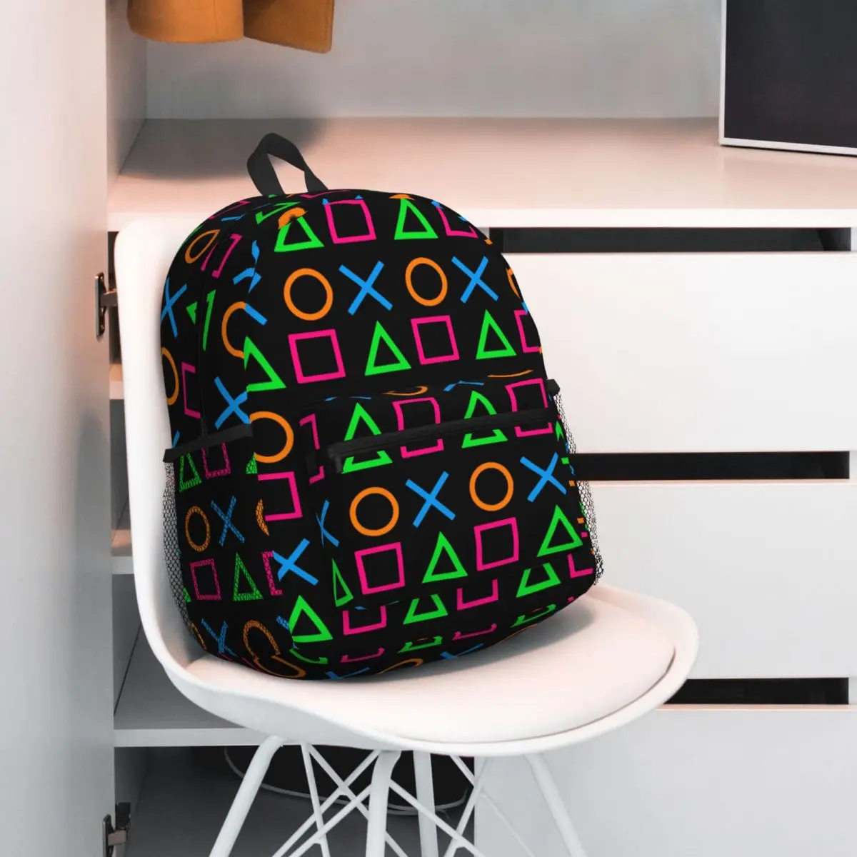 Video Game Controller Buttons Nostalgia Geek Gaming Backpack Student BookBag Children School Bag Shoulder Bags for Men Women