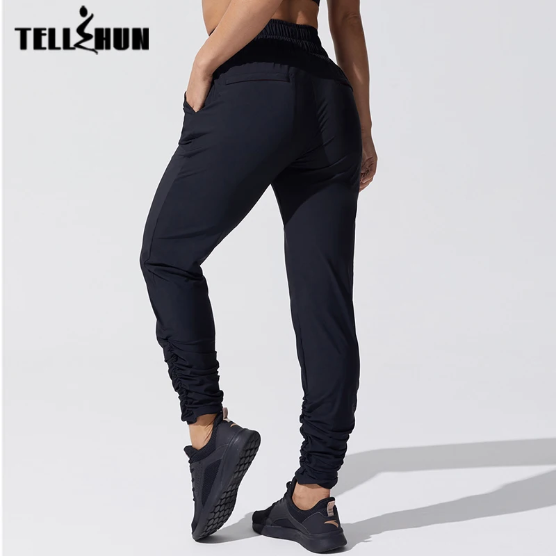 Dünne Kordel zug Jogger Boot Cut Hosen Sport Harems hose Frauen Yoga hosen schnell trocknen sportliche Fitness studio Laufen Übungs hose