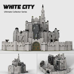 White Castle City MOC Ring Movie Scence Building Block Technology Bricks Famous Architecture Model DIY Assembly Toys Collection