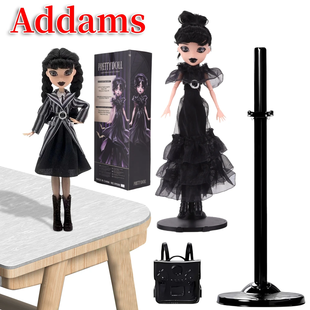 

New Wednesday Addams Figure Cute Toy Addams Family Doll Room Decoration Model Children's Soothing Toys Birthday Christmas Gift