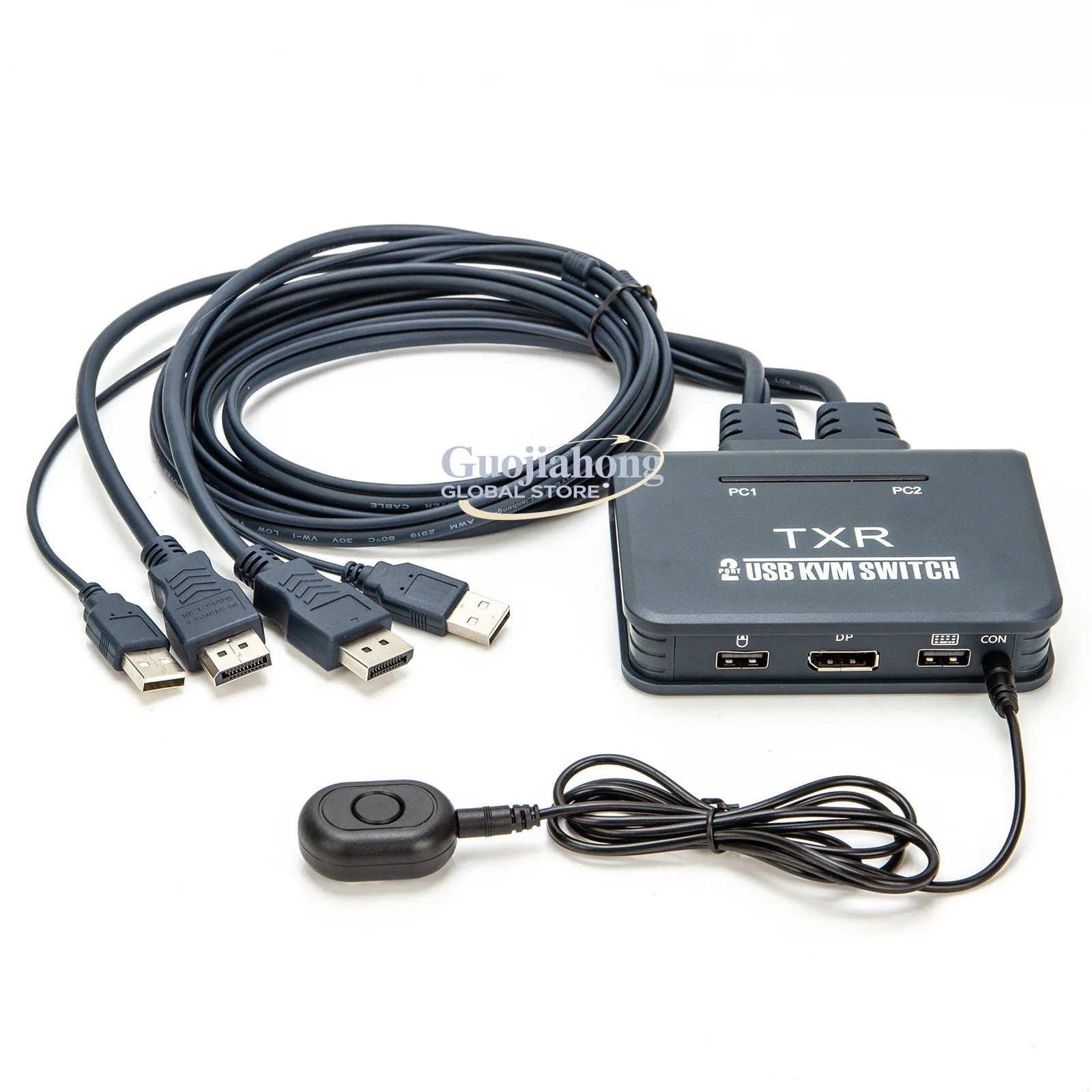 

USB DP KVM-переключатель напрямую от производителя со встроенным кабелем 1.2м, DVI, VGA, различные переключатели