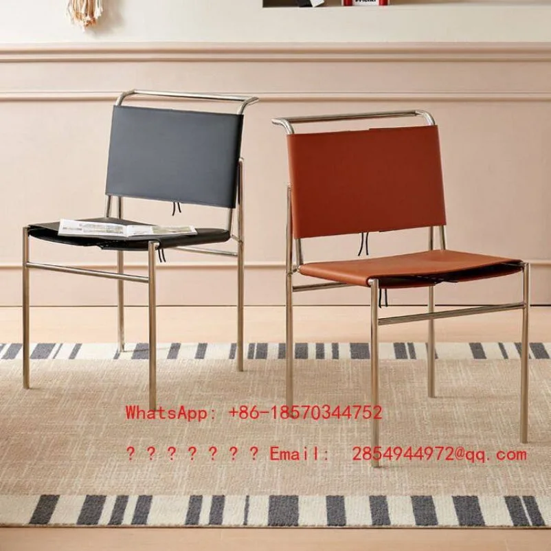 

Simple Metal Bracket Paint-free Armchair Nordic Classic Office Negotiation Good Partner