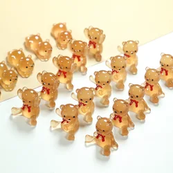 4PCS Kawaii Luminous Mini Bears Figures Micro Landscape Ornament Glowing in Dark Small Bears Miniature DIY Flower Potted Decor