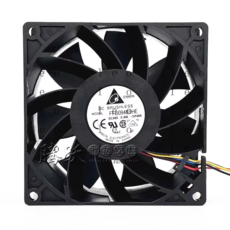 

1PCS for Delta FFB0948SHE DC48V 0.30A 4-wire cooling fan 9cm 9238