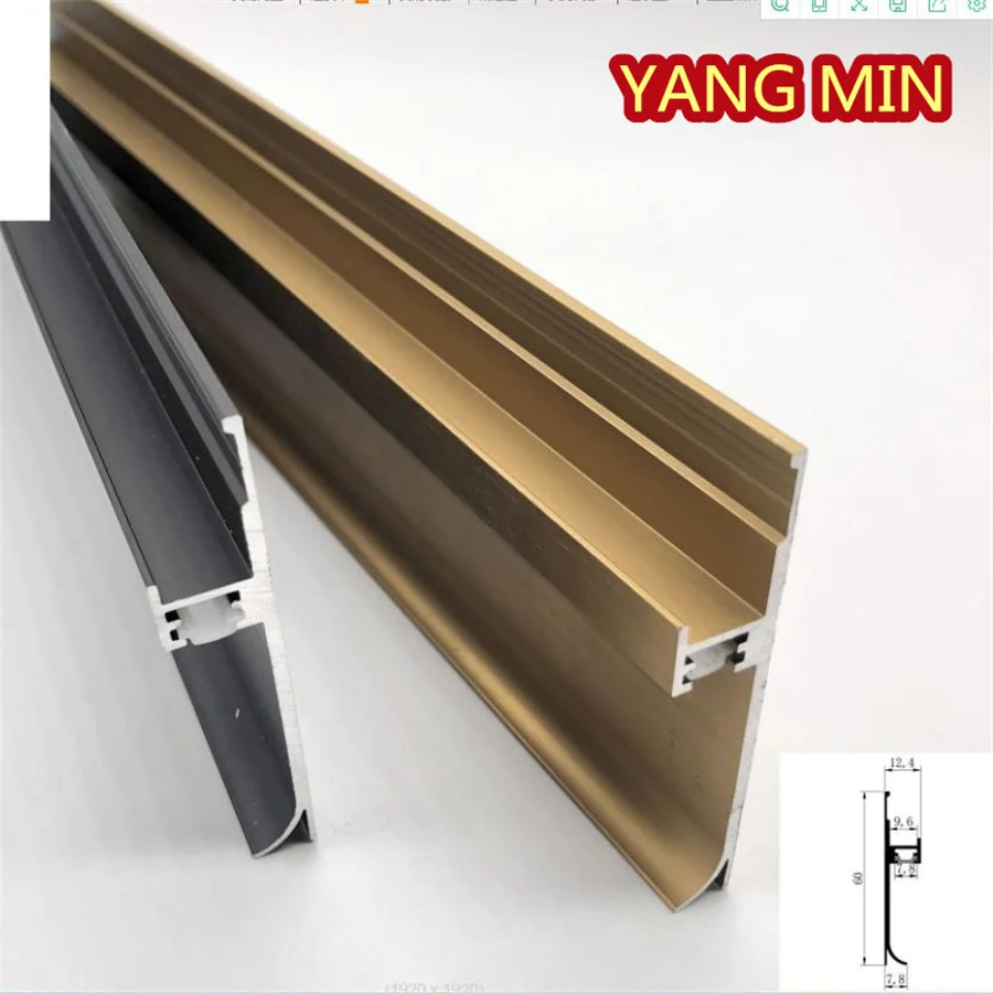 

1m/pcs OEM EDM Surface Skirting line drywall Wall Lighting Alu Profil Extrusion Channel LED Strip Light Aluminum LED Profile