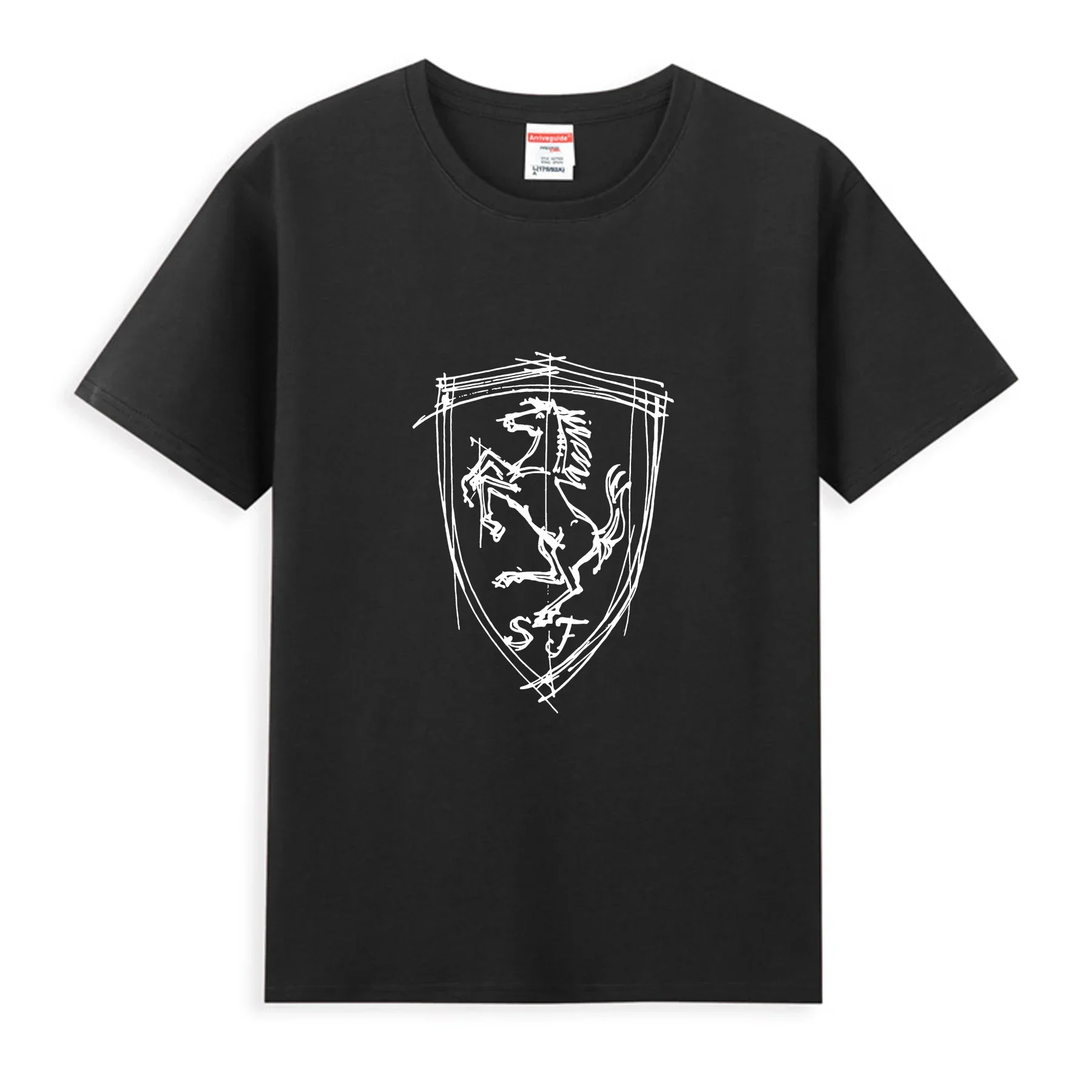 2024 T-shirt da uomo Casual New Ferrari Scudetto serigrafia T-shirt grafica oversize traspirante confortevole streetwear S-3XL