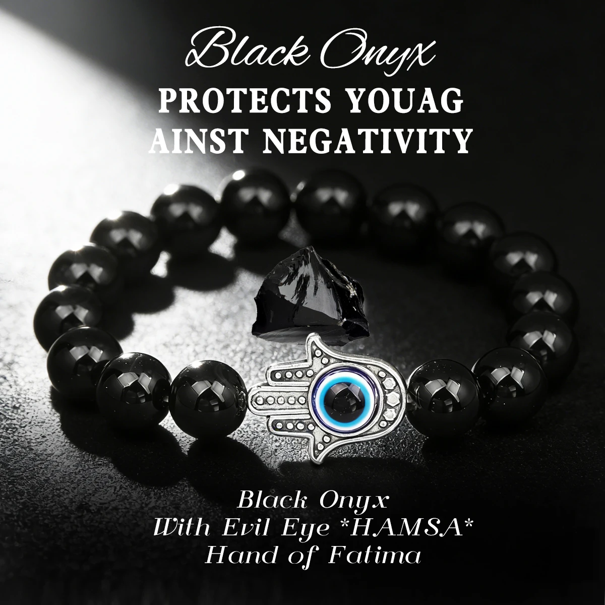 Classic Turkey Lucky Evil Eye Men's Bracelet Women's Blue Evil Eye Natural Stone Bead Bracelet Handmade Glamour Jewelry