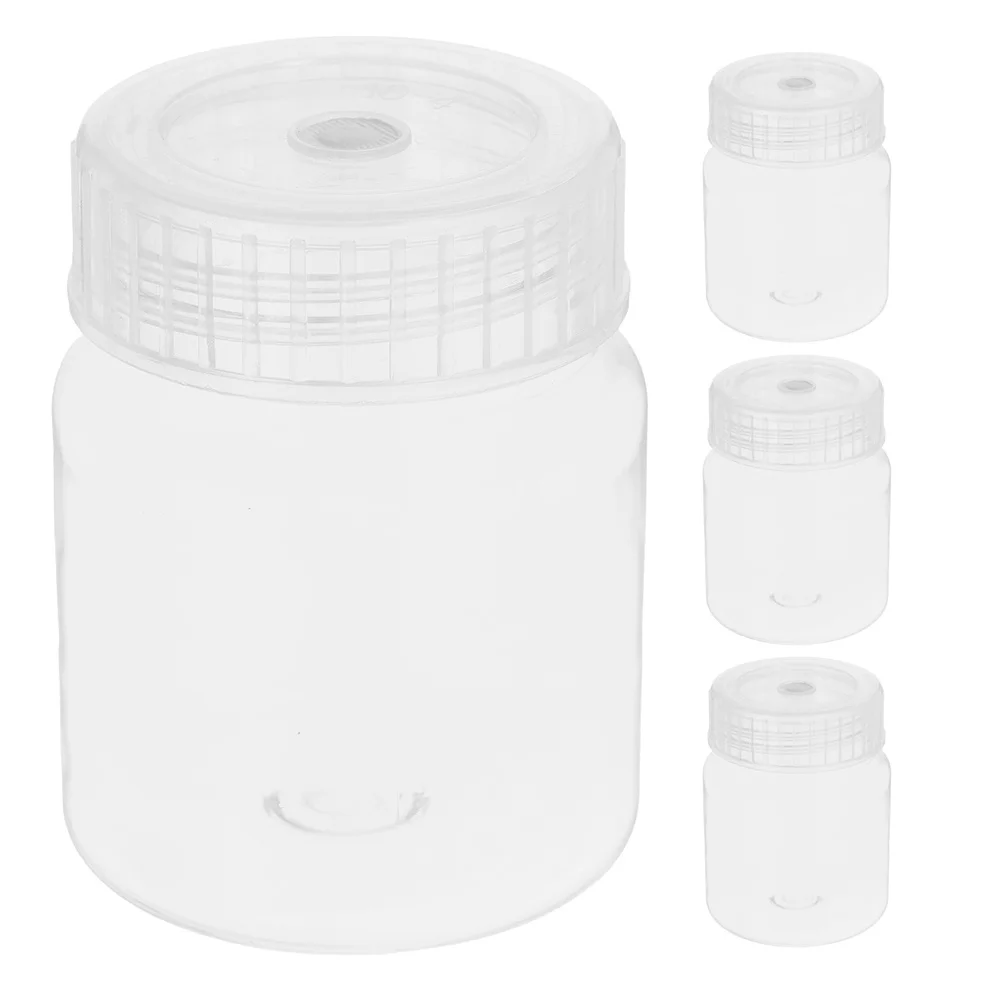 

4pcs Wide Mouth Reagent Bottles 240Ml Plastic Lab Containers For Plant Tissue Culture High Transparency Reusable Chemical