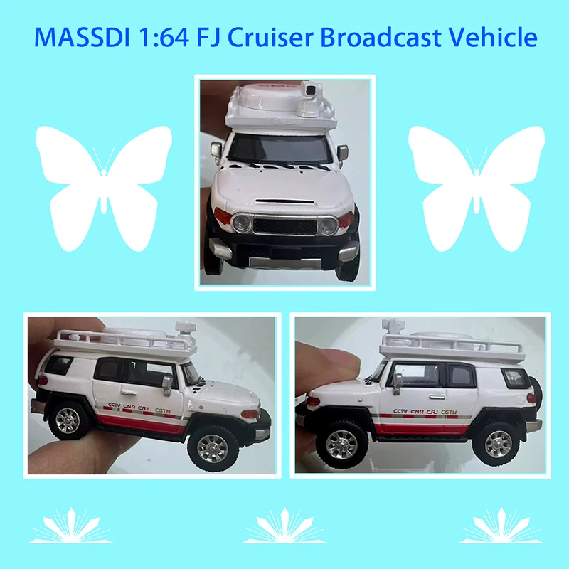 MASSDI 1:64 Scale FJ Cruiser Broadcast Vehicle Alloy Model For Collection Display & Holiday Gifts Toys