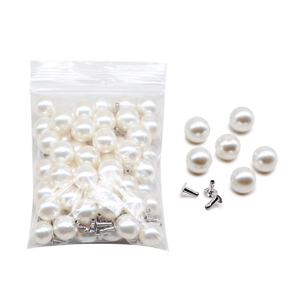 New arrived 30pcs/set pearl rivets button for cloth pants hat bag shoes crafts decoration DIY home garment accessories scrapbook