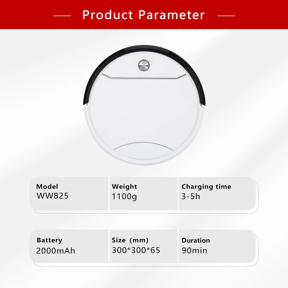 DIVEDEER Home Automatic Vacuum Cleaner Intelligent Remote Control Sweeping Mopping Robot Rechargeable Vacuum Cleaner Robot