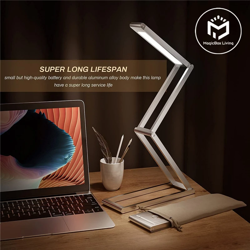 aluminio folding desk lamp lampada de mesa pequena luz de leitura led sem blue ray protecao ocular carregamento usb alta qualidade 01