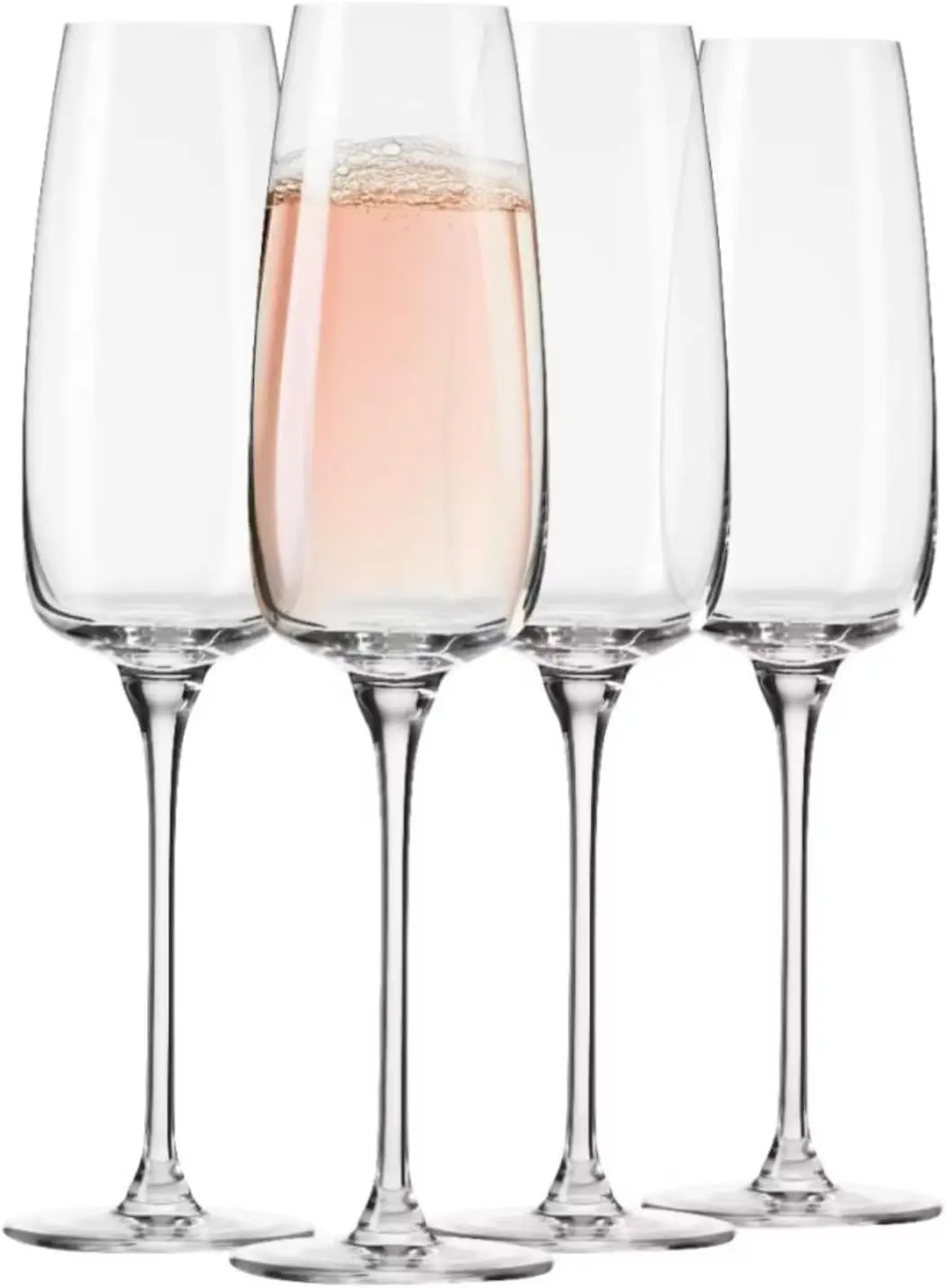 

Modern Champagne Glasses, Set of 4, 7.4 oz, Lead-free Crystalline Glass, Scratch-resistant, for Prosecco & Sparkling Wine, Made